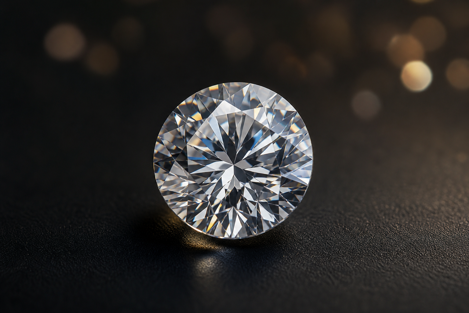 Diamante taglio brillante su fondo scuro